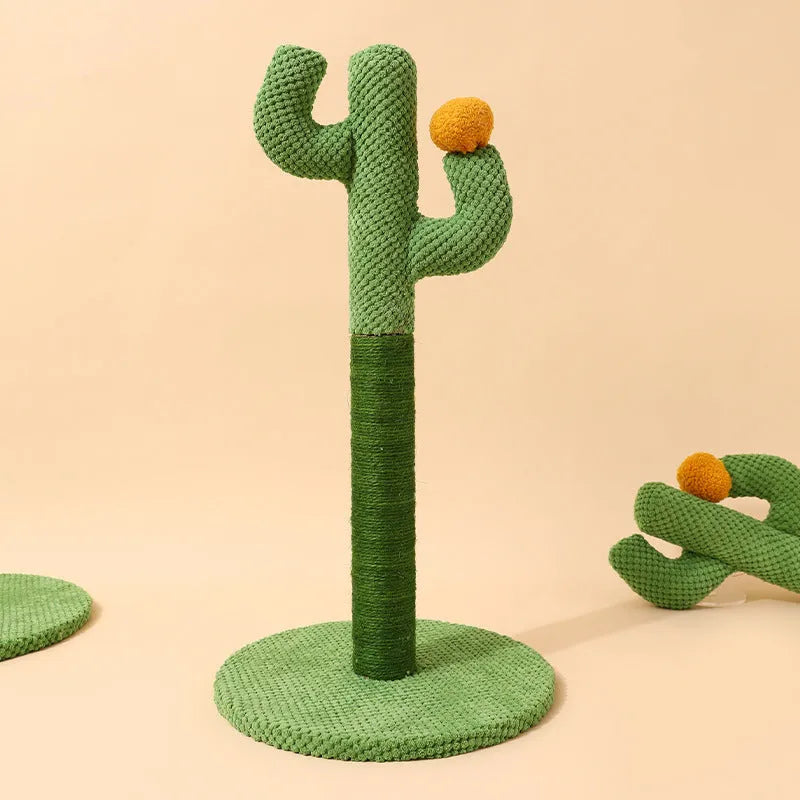 Masson cactus cat scratch board with sisal scratching pole and climber for pet cats