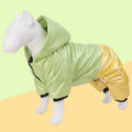Waterproof windproof dog cotton coat in green, pink or white with four-legged design