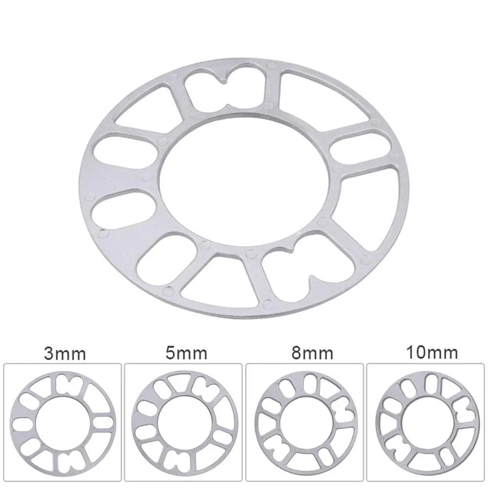 Automotive wheel hub widening gasket in 3mm 5mm 8mm 10mm thickness options for universal vehicle fit