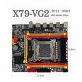 X79-VG2 desktop motherboard with LGA 2011 socket, DDR3 slots, PCIe 16X, and M.2 connector.