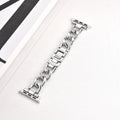 Denim chain link metal strap for Apple Watch in silver, black, gold, rose gold, and Starlight colours