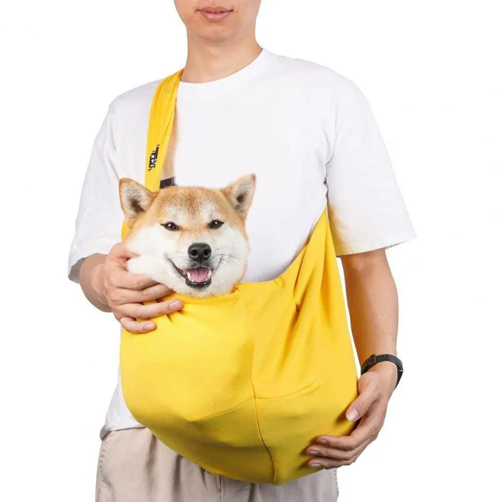 Cat messenger bag in folded and unfolded positions showing large capacity interior and adjustable shoulder strap