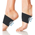 Elastic foot bandage with heart-shaped arch support pad for flat feet relief