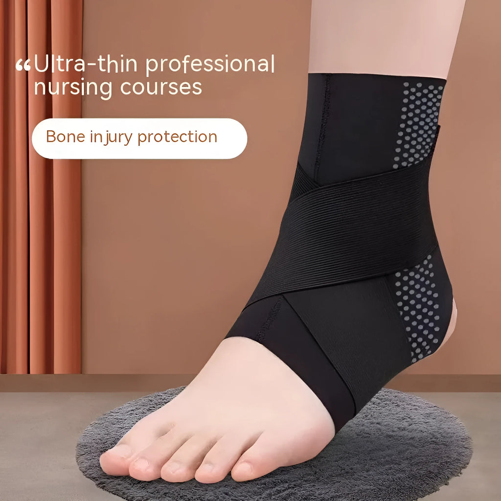 Lycra cloth ankle support with anti-kick sports design in black colour
