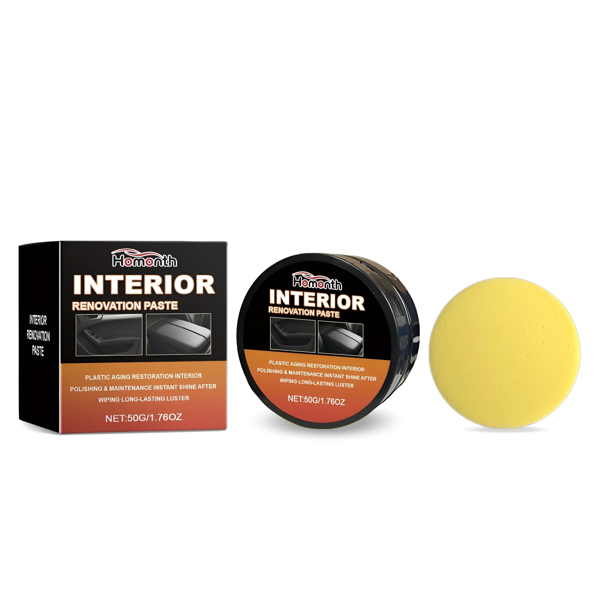 50g tub of interior renovation paste with sponge for wood scratch repair