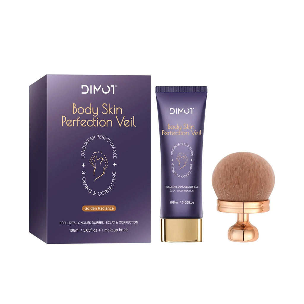 Waterproof body concealer cream and brush for covering tattoos and birthmarks.