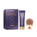 Waterproof body concealer cream and brush for covering tattoos and birthmarks.