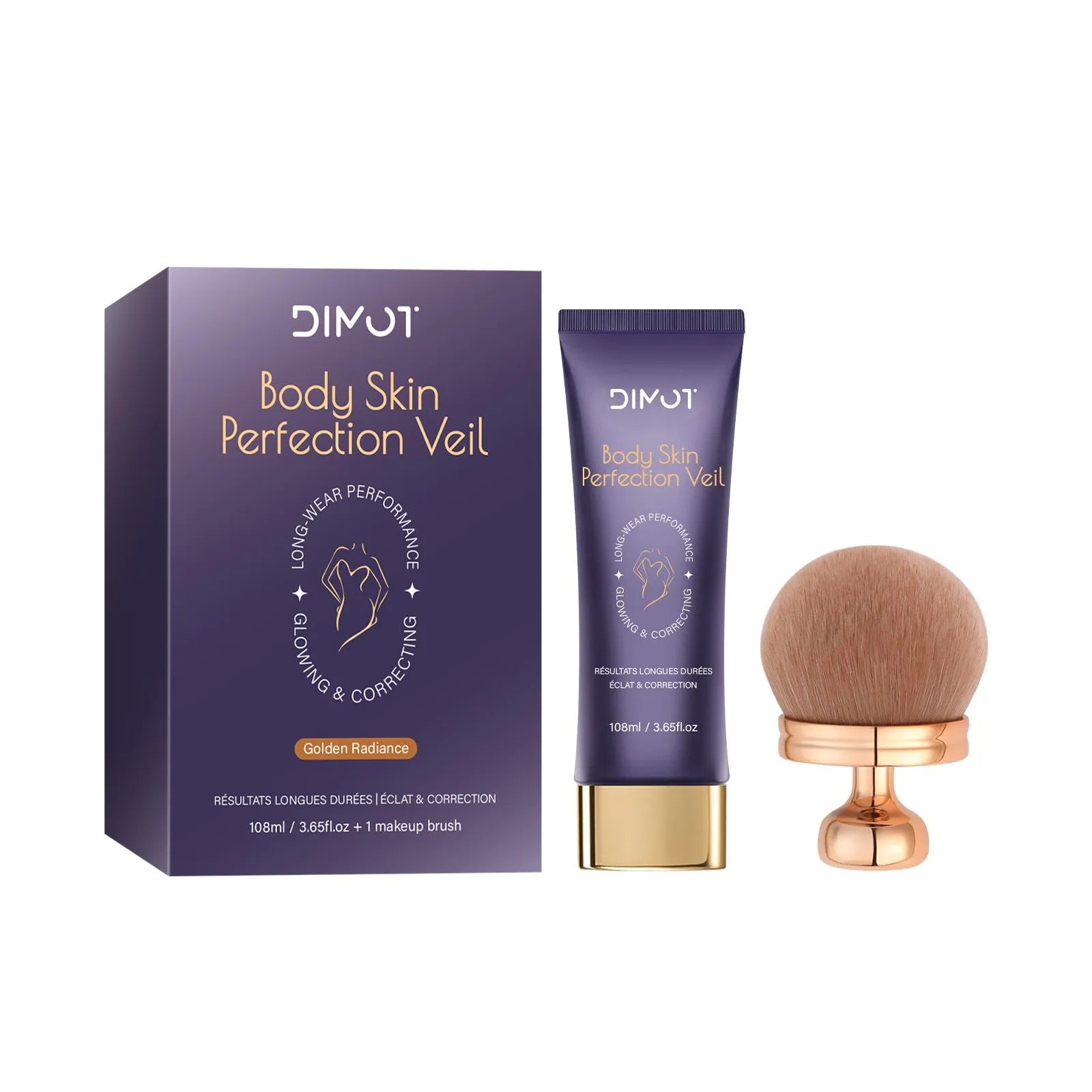 Waterproof body concealer cream and brush for covering tattoos and birthmarks.