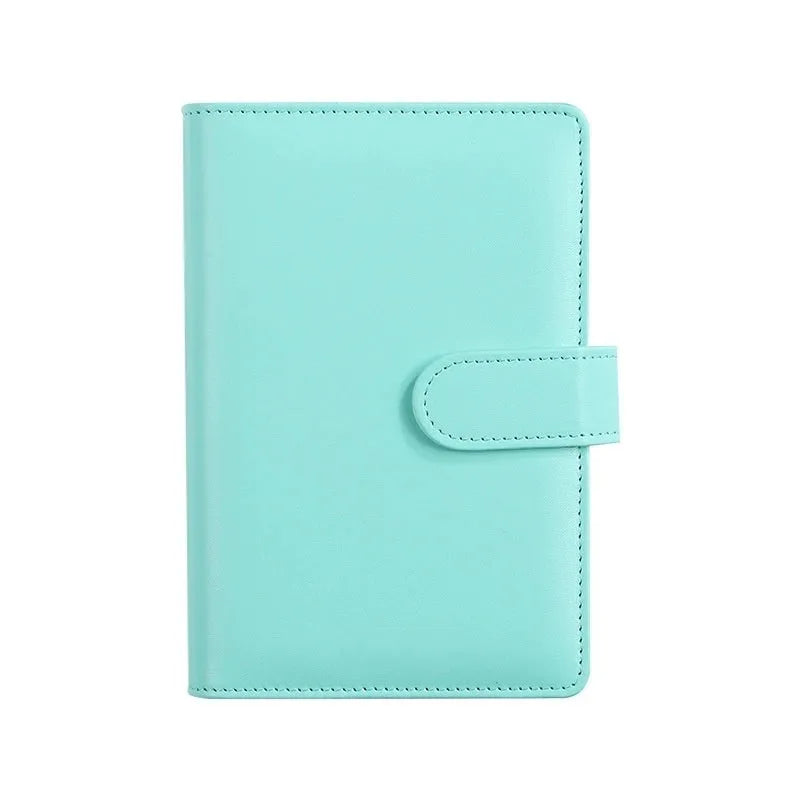 A5 solid colour PU leather notebook shell with zipper closure for loose-leaf binders
