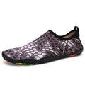 Lycra fabric beach wading shoes for swimming in blue, black, pink, purple, and camouflage colours