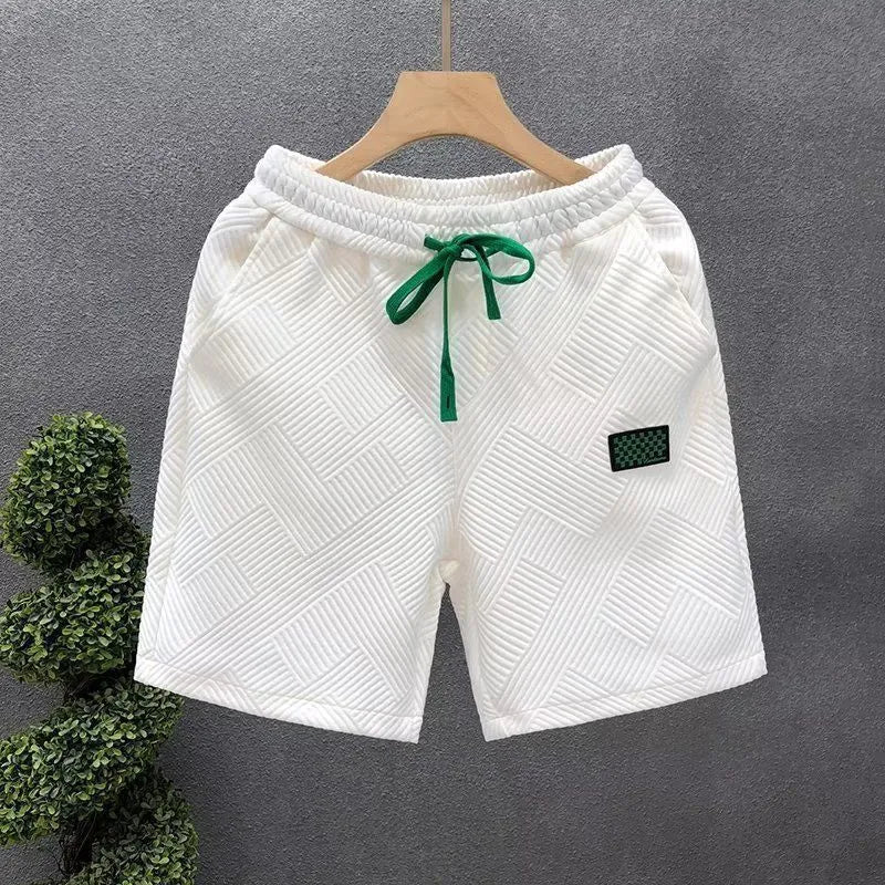 Casual solid colour sports shorts with micro elasticity fabric in sizes M to 5XL