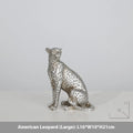 Modern resin leopard figurine ornament in American Leopard colour for home decor.