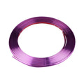 Electroplated purple PVC wheel protection trim strip on car alloy wheel