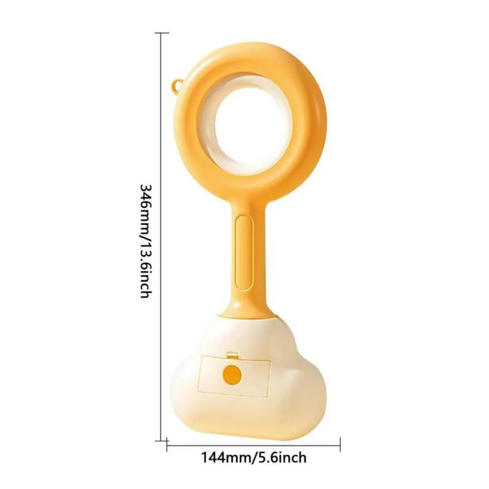 White blue cloud-shaped jaw dog pooper scooper with comfortable grip for outdoor waste clean-up