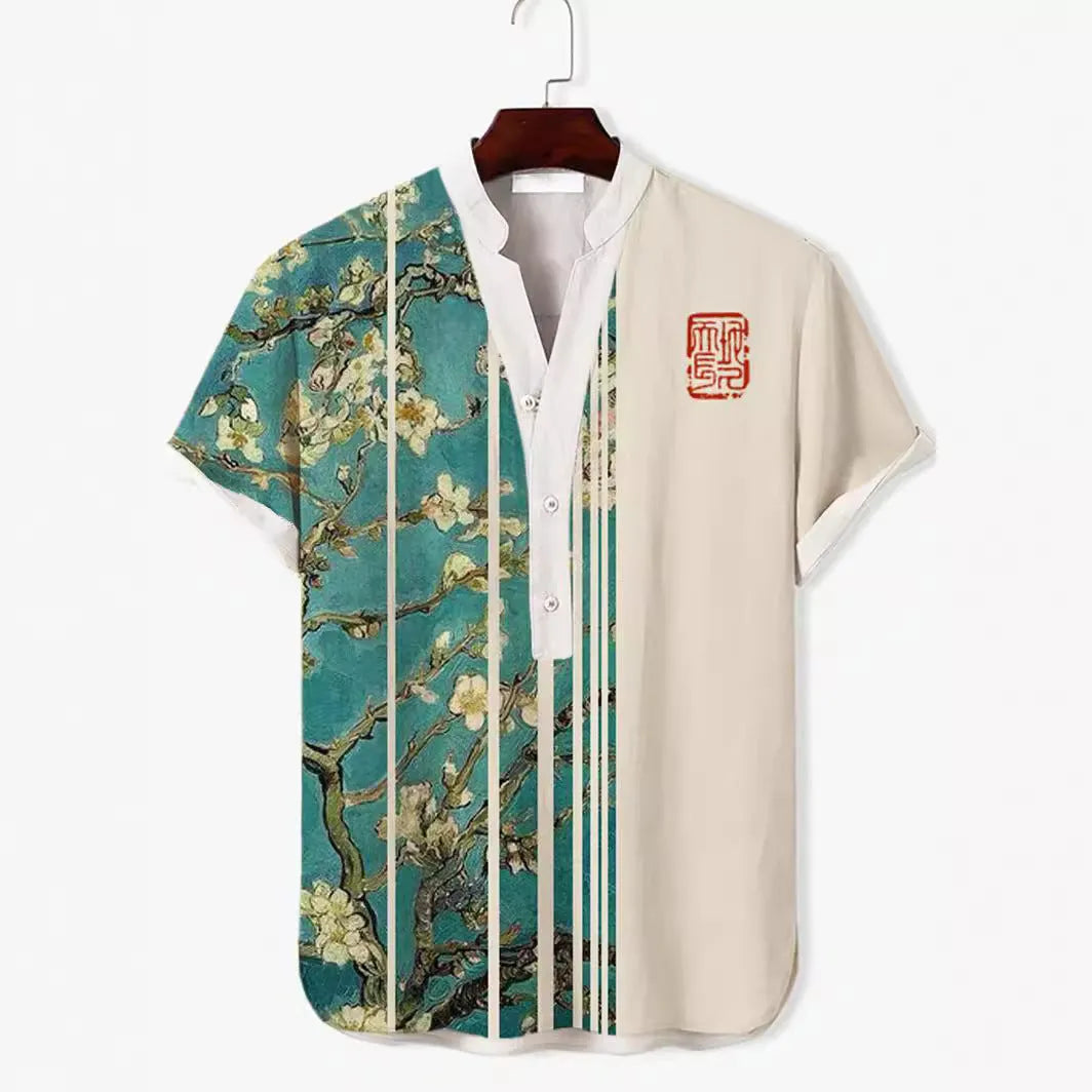 A short sleeve shirt with a 3D digital animal print, available in multiple colours and sizes up to 5XL.