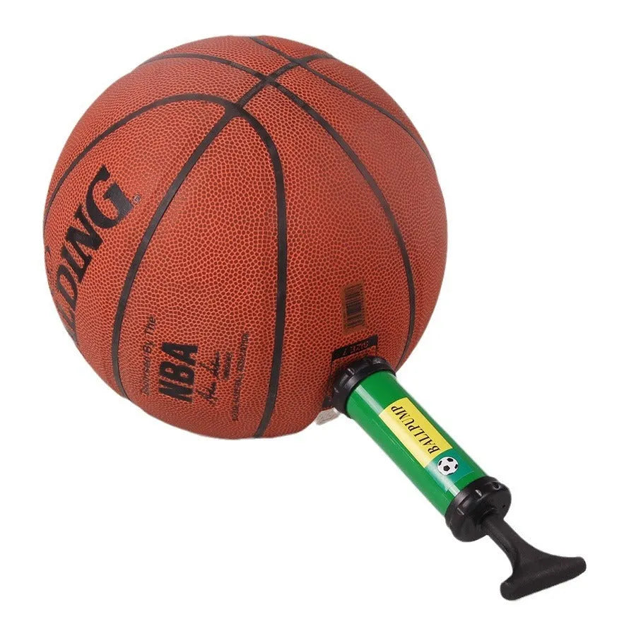 Manual plastic balloon pump for sports balls with 20-32 cm length in mixed colours