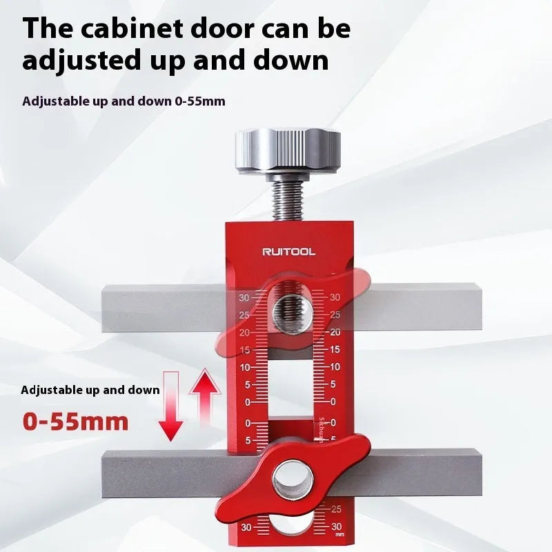 Aluminium alloy cabinet door installation tool for woodworking decoration.
