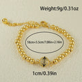 Women's copper bracelet with heart shape design, single ball zircon, and Arabic style elements