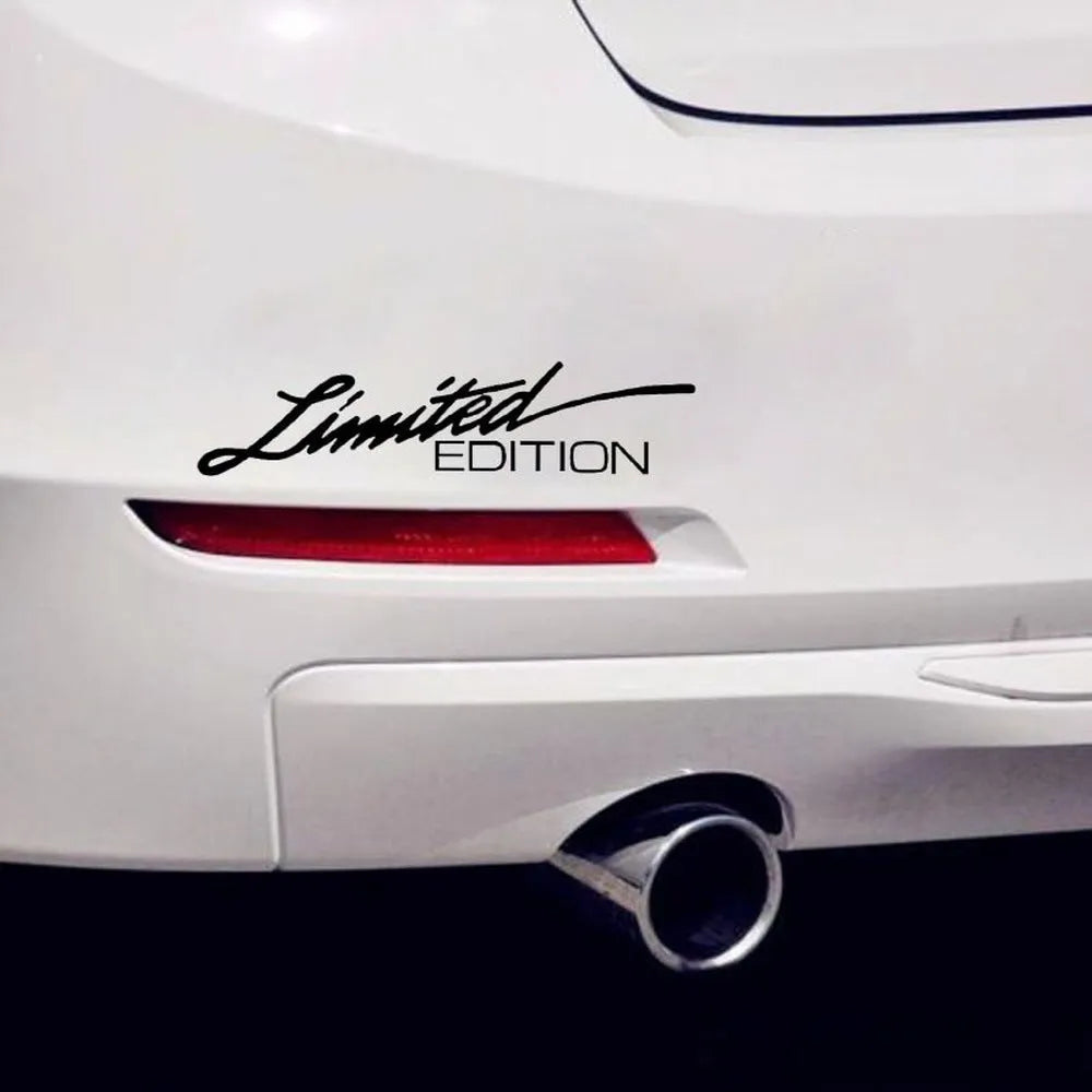 Reflective British style bumper sticker on plastic sheet, showing black, white, and colourful design options.