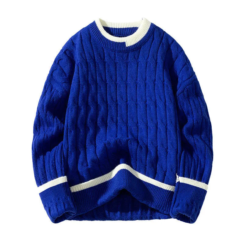 Men's loose fit two-piece sweater set in modal acrylic blend for autumn winter wear