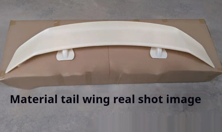 Universal punch-free car spoiler tail wing accessory in ABS plastic for vehicle modification