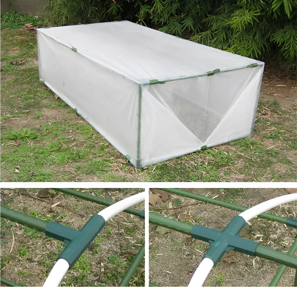 PP plastic 3-way and 4-way plant stake connectors for 11mm diameter garden supports