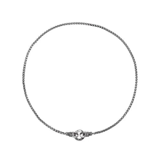S925 sterling silver clavicle necklace for women on a model, showing the pendant and fine chain.