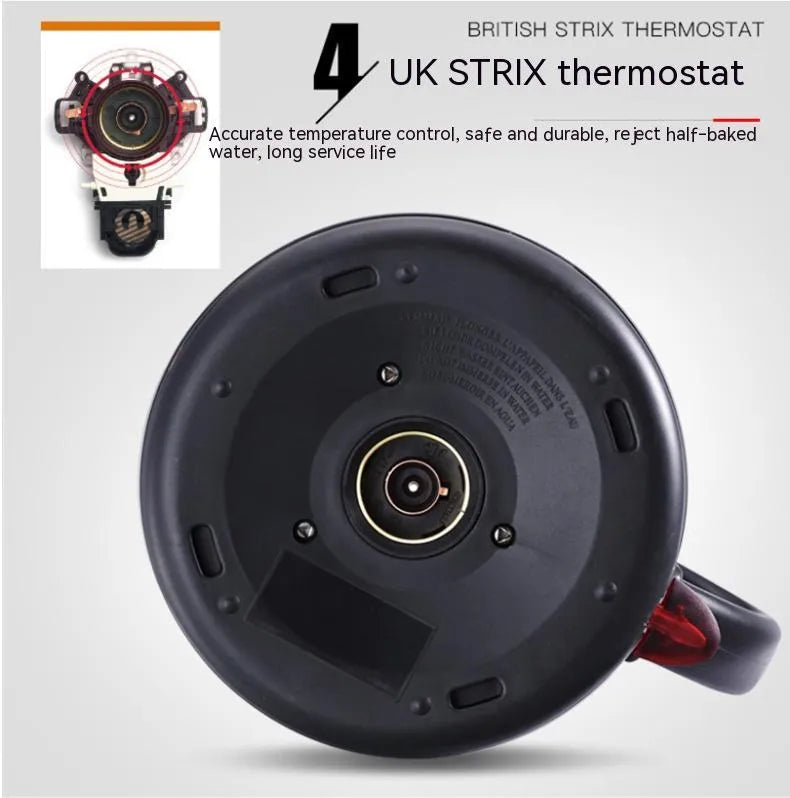 Automatic stainless steel kettle in gold colour with touch controls and 1 litre capacity