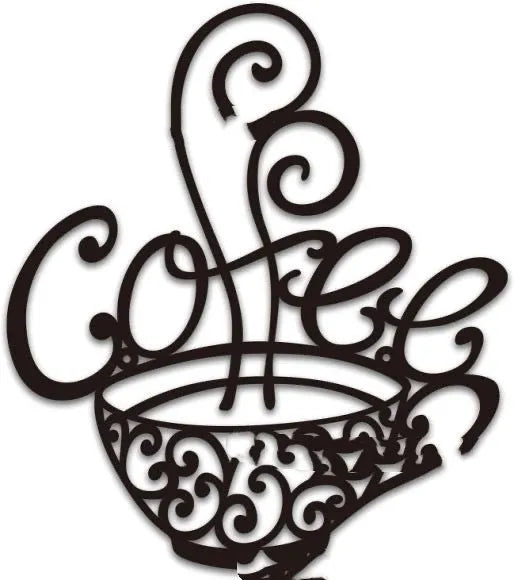 Black iron wall decoration with English letters silhouette background, 26x28cm modern craft