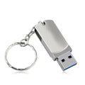 Small white metal USB 3.0 flash drive with a rotating cap, showing 16GB capacity.