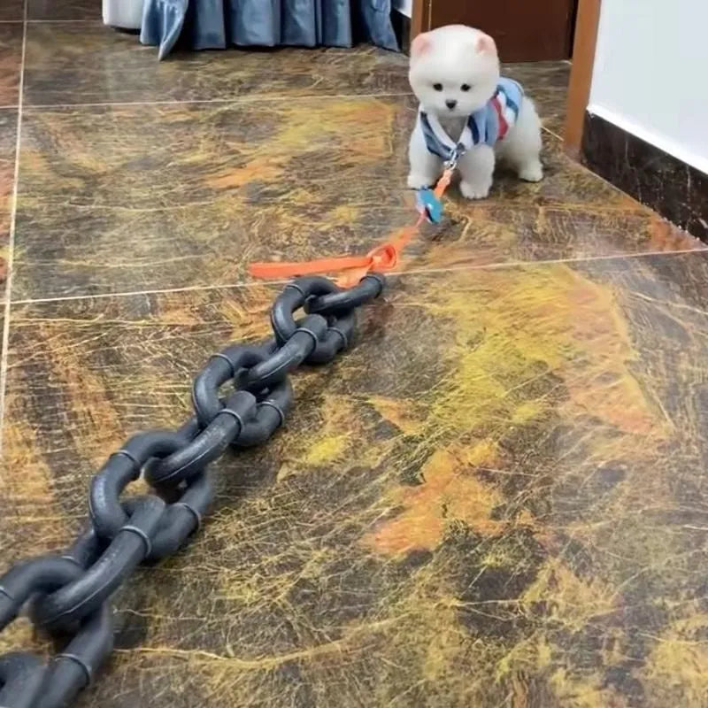 Dog leash simulation prop rope in bronze, antique silver or black colour for video content creation