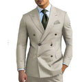 Men's light business two-piece suit set in a regular fit, shown in one of five available colours.