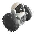 Pet tumbler treat dispenser toy in robot style with self-balancing system for small dogs and cats