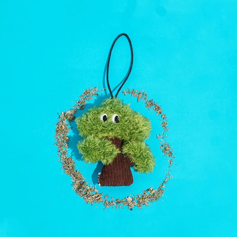 Mint-scented cat toy bag pendant with grinding textures and tease stick in three sizes
