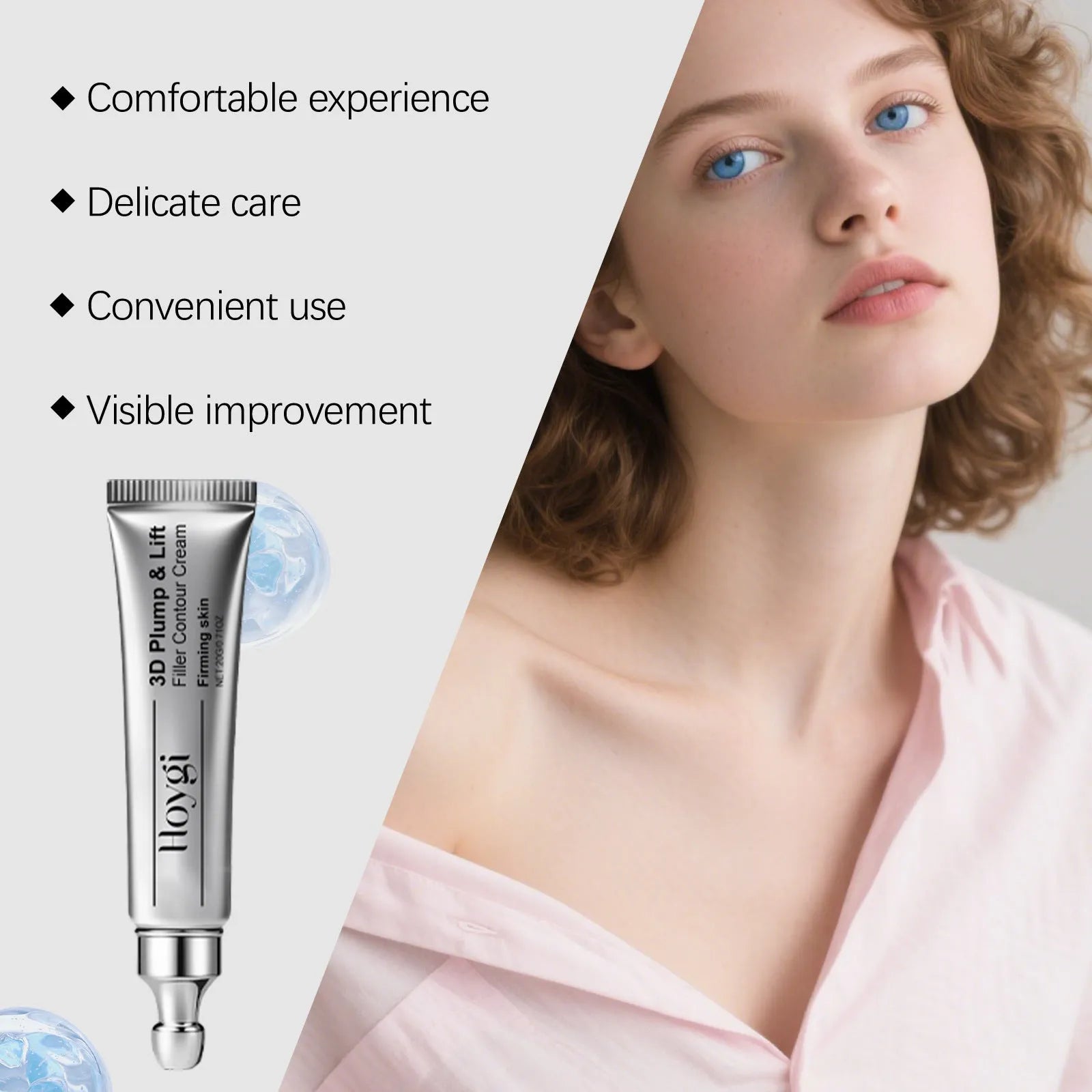 20g moisturising eye cream tube with ceramide EOS and copper tripeptide for eye area skincare