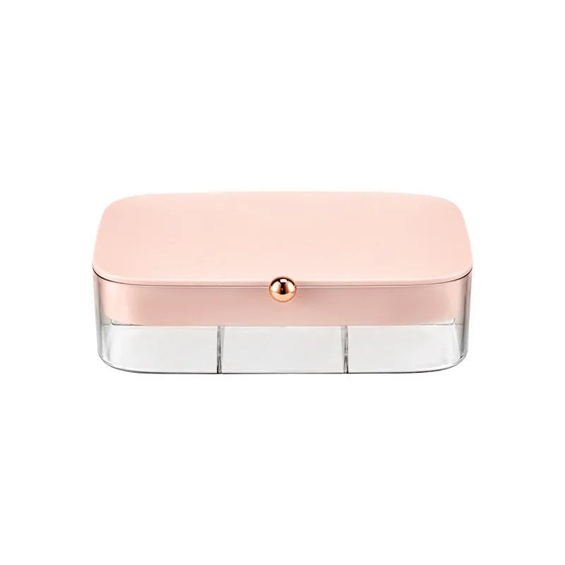 Multi-layer jewellery storage box in green with modern minimalist design