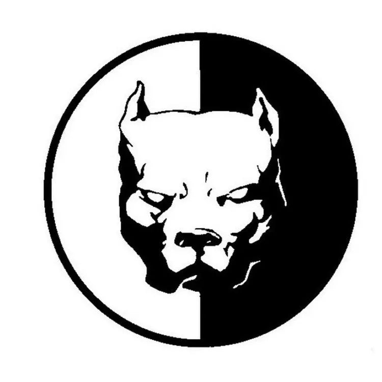 Bulldog superhero design reflective car sticker showing 12cm dimensions and colour options
