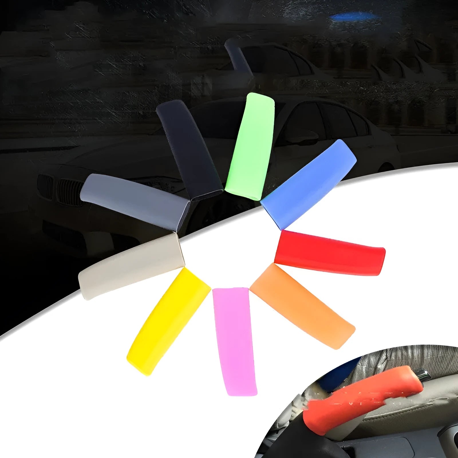 Universal silicone handbrake sleeve in five colour options for car interior