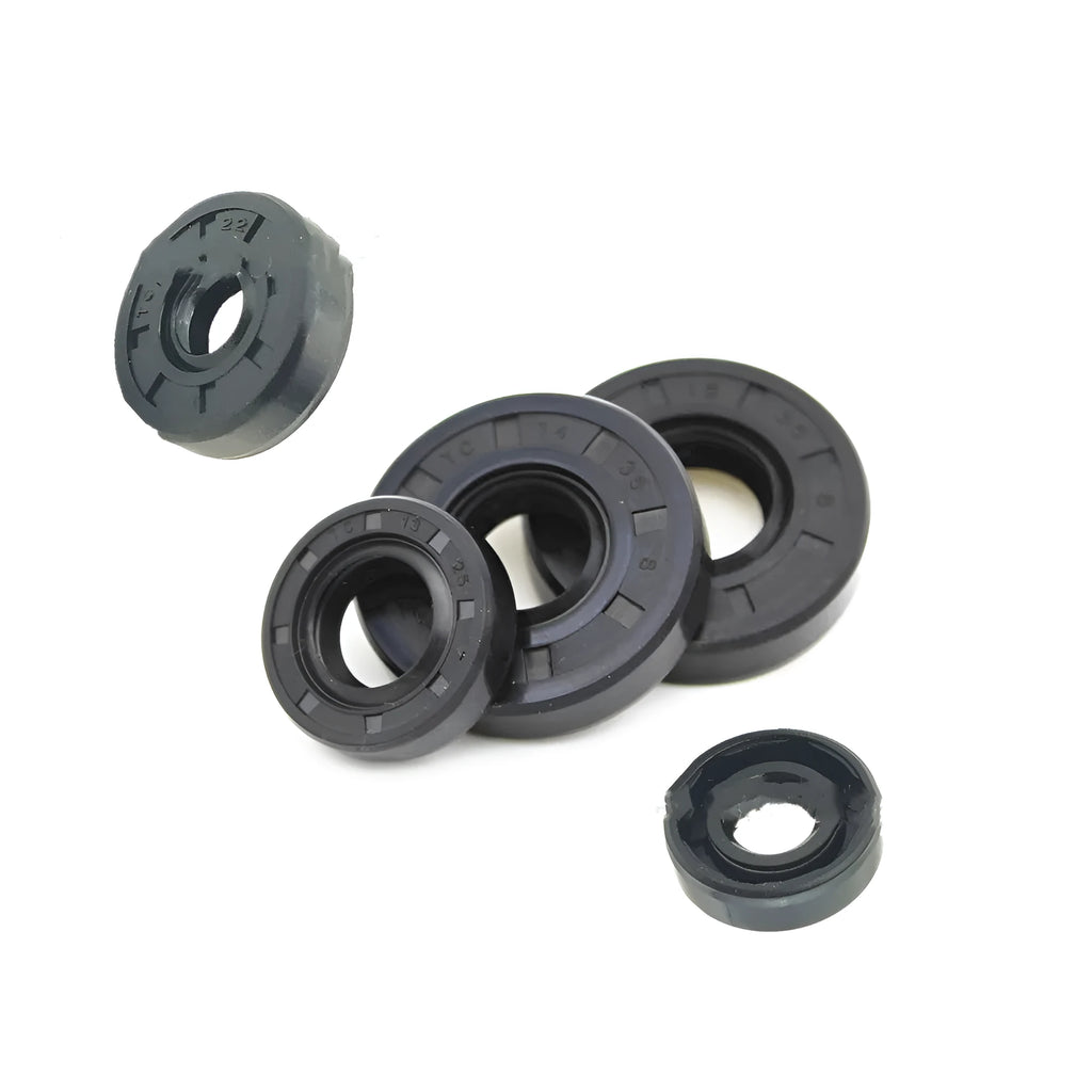 AG100 motorcycle engine rubber seal kit with 10 pieces showing different thickness variants