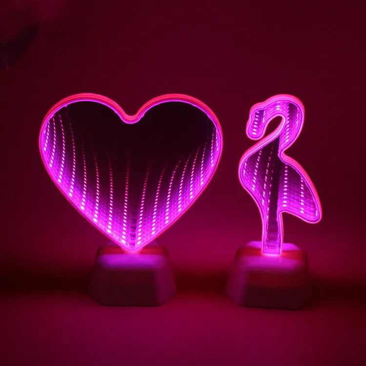LED double-sided love tunnel light with rose red illumination measuring 16cm long