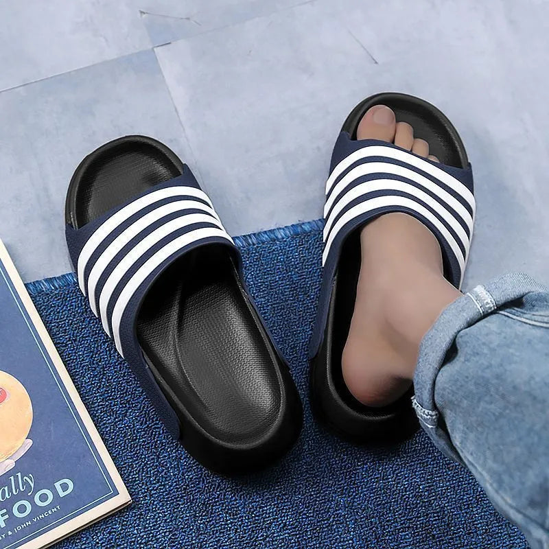 Casual unisex slippers with PVC upper and EVA sole in multiple colour options