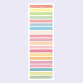 Long clips student notepad in plastic storage box with colour striped cover