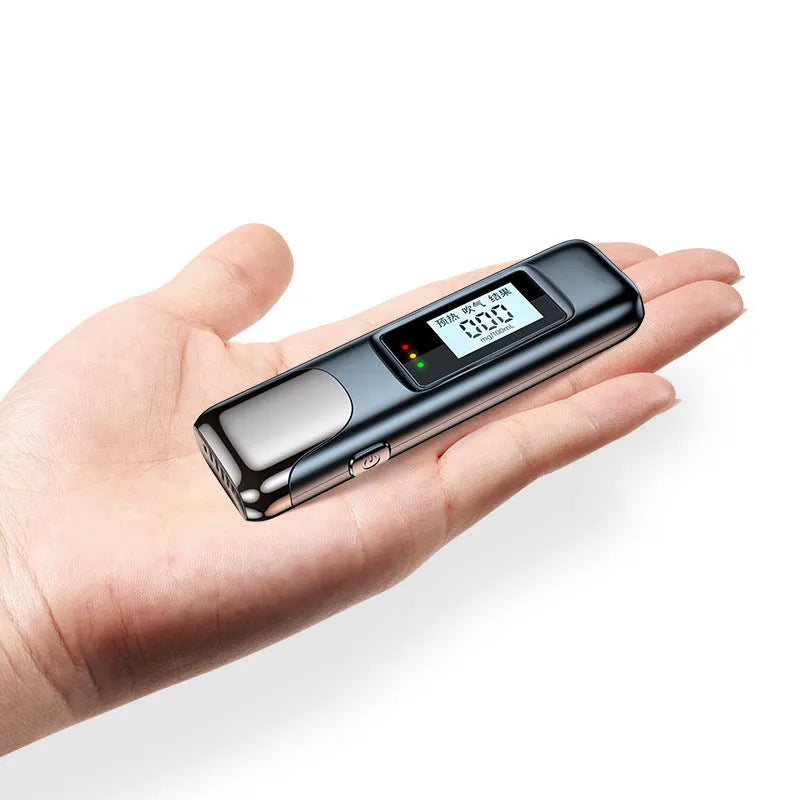 Alcohol Tester High Precision Breath Detector C10 Black with ABS housing and English display screen