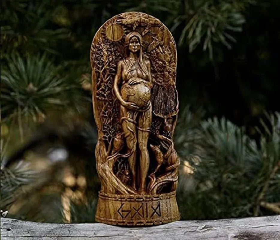 Greek goddess statue made from synthetic resin with detailed craftsmanship, shown in one of three available colour finishes