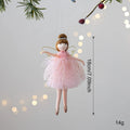 Pink and white cloth ballet girl angel plush doll pendant with modern design