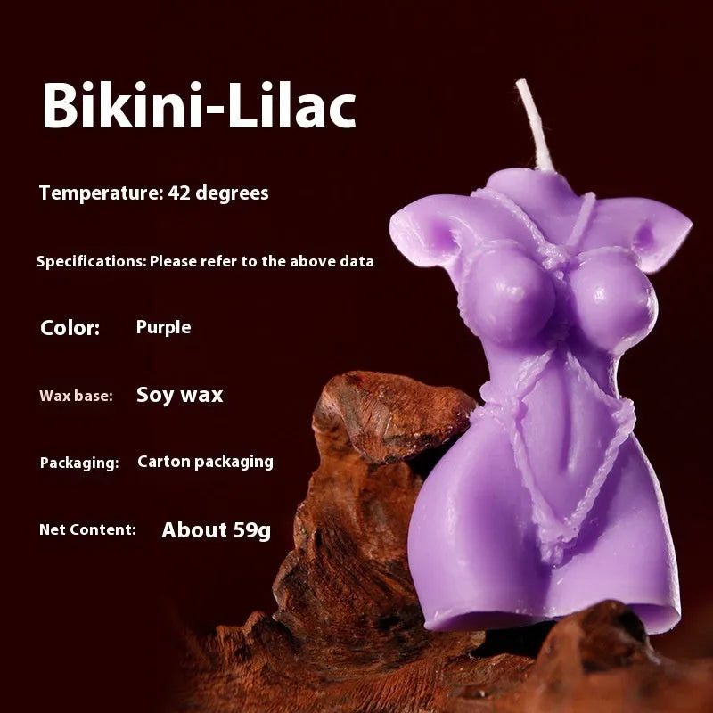 Smsexy Props low-temperature scented candle in soy wax, shown in Lilac Purple, Rose Red, and Spring Pink colour options.
