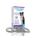 Four dog anxiety relief collars with Chinese style monochrome patterns in assorted colours