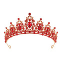 Baroque style bride headdress crown with rhinestone detailing in alloy metal