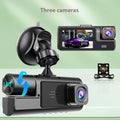 WiFi car dash cam with front and rear recording capability and 2.0-inch screen