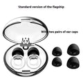 Sleep earplugs in gold, silver, transparent, purple and rose gold colours with storage box